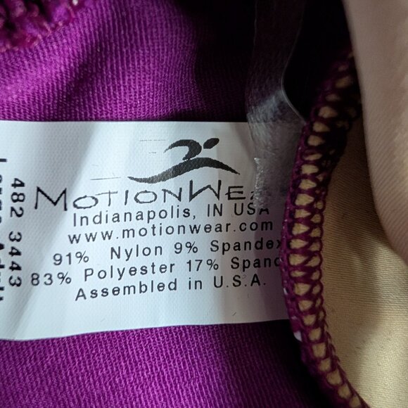 Motionwear Purple Strappy Back Sports Bra - Picture 3 of 3